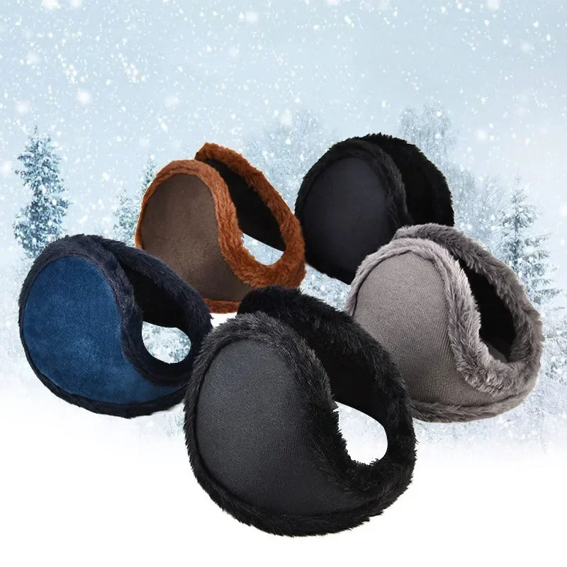 Cache-Oreilles en Peluche Douce pour Homme et Femme, Protection d'Extérieur, Couleur Unie, Hiver 5