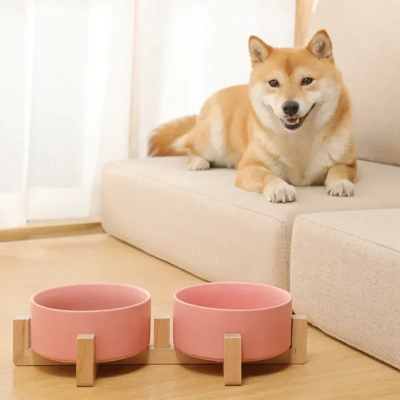 For No Food Spill Dog Ceramic Durable With Elevated Water Round Dish Wood Stand, Set Bowl Pet Cat
For No Food Spill Dog Ceramic Durable With Elevated Water Round Dish Wood Stand, Set Bowl Pet Cat