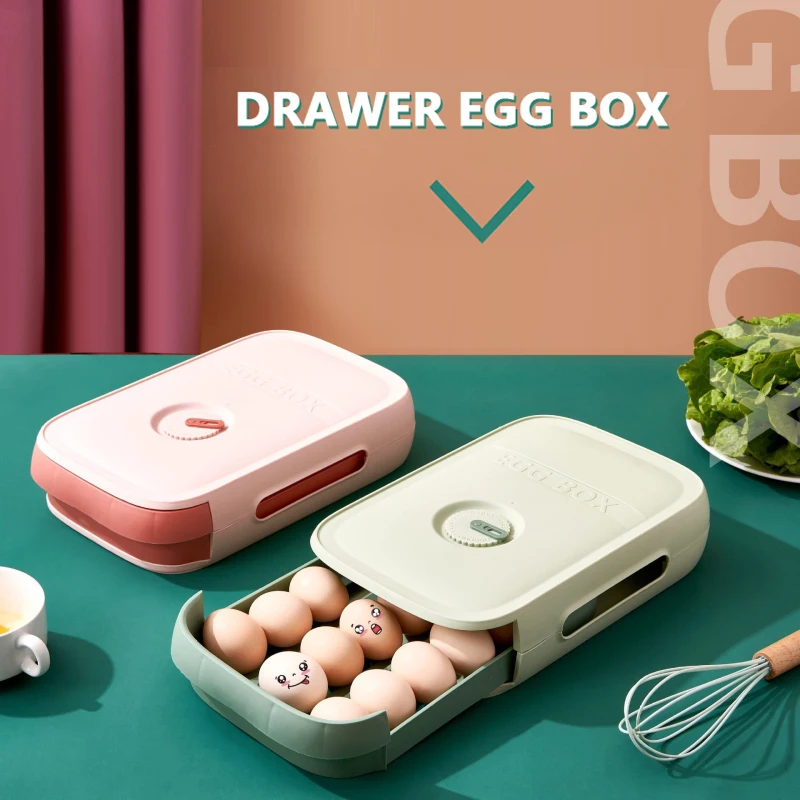 Four Colors Drawer Type Storage Box With Lid Kitchen Fridge Fresh-Keeping Eggs Organizer Egg Holder Time Graduated Tray
Four Colors Drawer Type Storage Box With Lid Kitchen Fridge Fresh-Keeping Eggs Organizer Egg Holder Time Graduated Tray