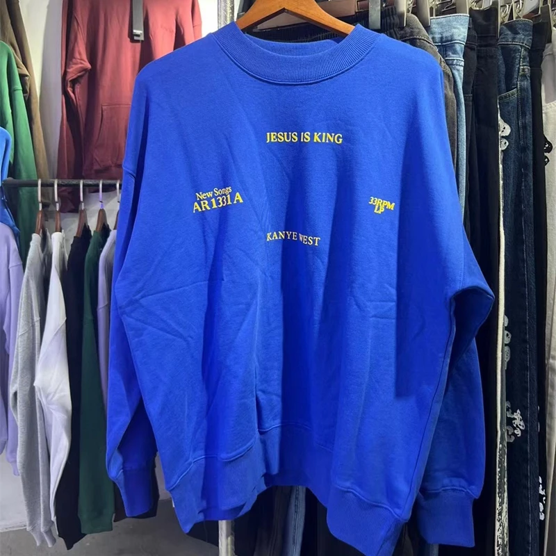 Y2k Clothing Blue Jesus Is King Crew Neck Sweatshirts Men Women Hip Hop Kanye West Hoodie Oversized Ye Tour Harajuku Hoodies
Y2k Clothing Blue Jesus Is King Crew Neck Sweatshirts Men Women Hip Hop Kanye West Hoodie Oversized Ye Tour Harajuku Hoodies