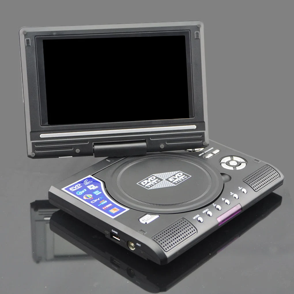 

DVD Player 7.8 inch Desktop Smart CD Players 270 Degree Rotation Screen with Remote Control Travel Theatre AU Plug