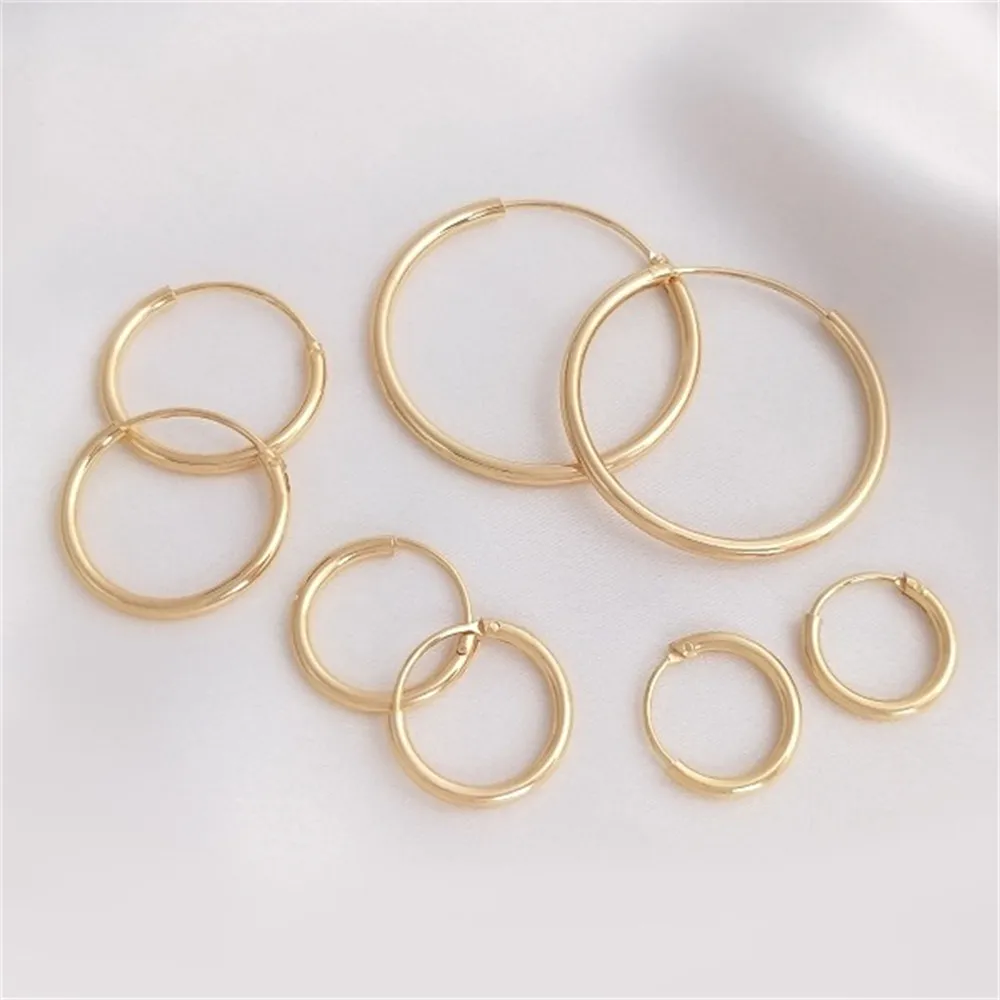14K-wrapped Gold Ear Rings European American Temperament Earrings Are Thin Circles Ring Ear Buckles Diy Handmade Ear Ornaments
14K-wrapped Gold Ear Rings European American Temperament Earrings Are Thin Circles Ring Ear Buckles Diy Handmade Ear Ornaments