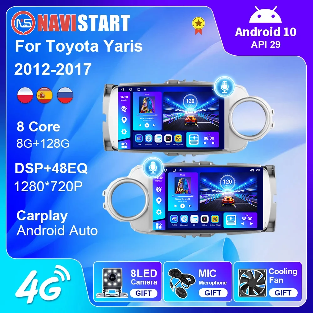 NAVISTART Android 10 автомобильный радиоприемник, мультимедийный плеер для Toyota Yaris Sliver 2012 2013 2014 2015-2017, навигация GPS DSP RDS без DVD
NAVISTART Android 10 автомобильный радиоприемник, мультимедийный плеер для Toyota Yaris Sliver 2012 2013 2014 2015-2017, навигация GPS DSP RDS без DVD