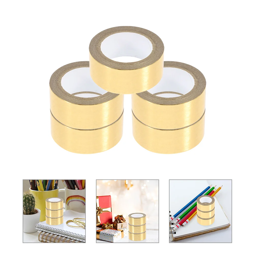 

5 Rolls of Decorative Scrapbook Tape DIY Tape Colored Washi Tape Ornament Crafting Tape Decoration