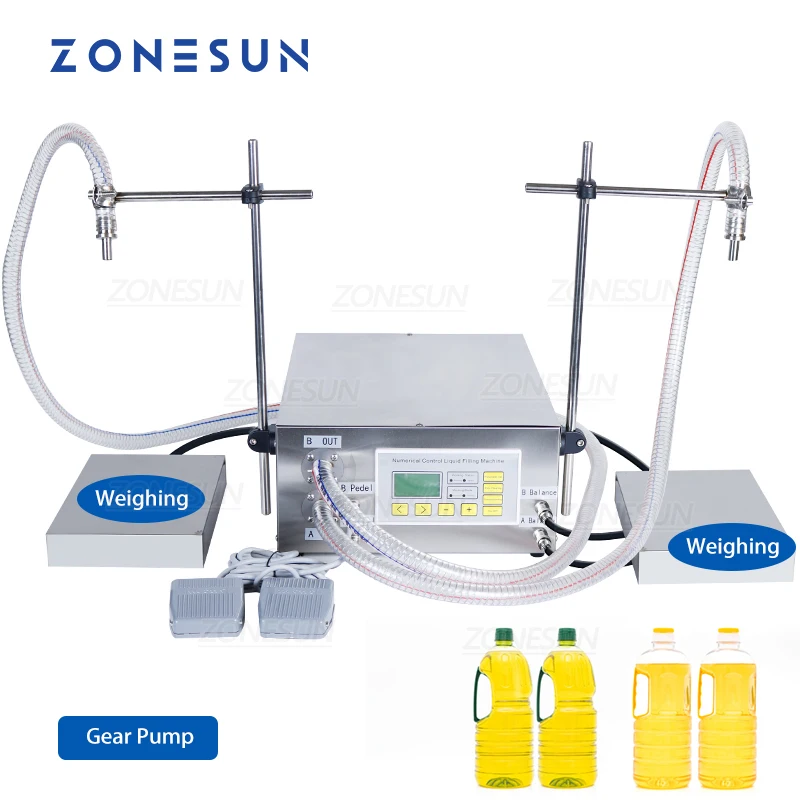 ZONESUN ZS-GP632 Double Nozzles Lubricating Edible Essential Oil Weighing Filling Machine Semi Auotomatic Gear Pump Oil Filler
ZONESUN ZS-GP632 Double Nozzles Lubricating Edible Essential Oil Weighing Filling Machine Semi Auotomatic Gear Pump Oil Filler