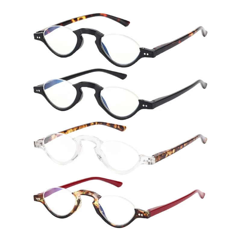 

Anti Blue Lens Half Frame Presbyopia High-end New Fashion Eyeglass Frame Vintage Reading Glasses Diopter +1.0 To +3.5