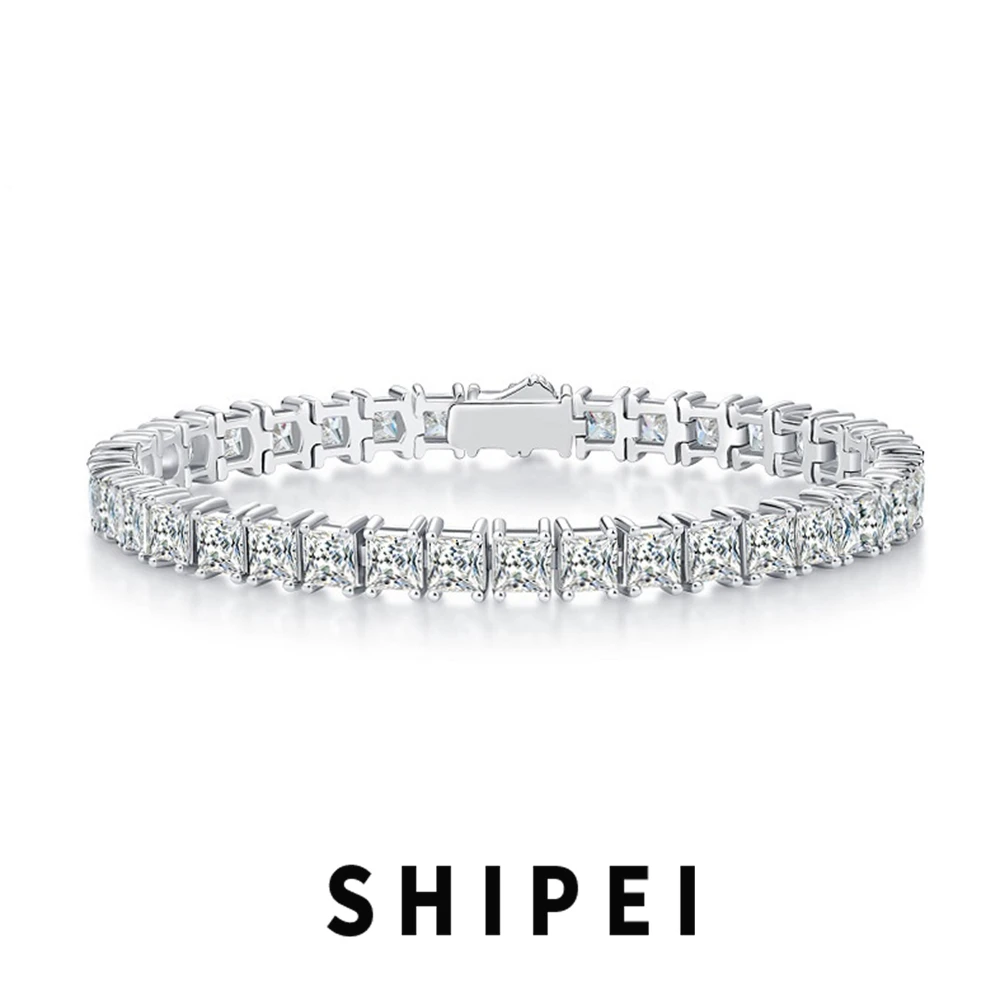 SHIPEI Luxury 100% 925 Sterling Silver VVS1 Princess Cut 4*4MM D Real Moissanite Diamonds Gemstone GRA Bracelet Fine Jewelry
SHIPEI Luxury 100% 925 Sterling Silver VVS1 Princess Cut 4*4MM D Real Moissanite Diamonds Gemstone GRA Bracelet Fine Jewelry