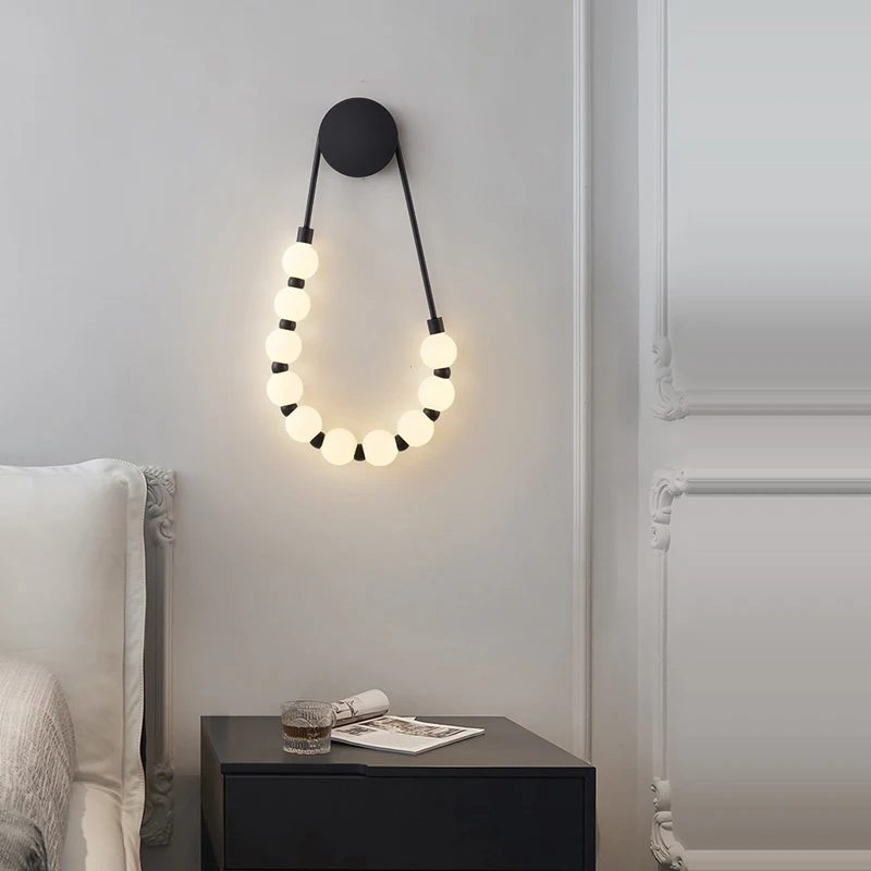 LED Postmodern Black Gold Her Necklace Wall Lamp Wall Light Wall Sconce Wall Decor Arandela Externa For Bedroom Corridor
LED Postmodern Black Gold Her Necklace Wall Lamp Wall Light Wall Sconce Wall Decor Arandela Externa For Bedroom Corridor