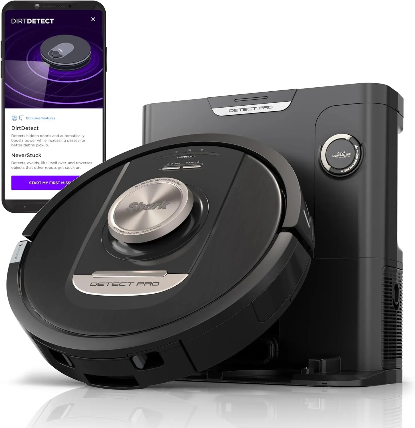 Shark RV2820AE Detect Pro Self-Empty Robot Vacuum with Bagless, 60-day Capacity HEPA Base, 3 Detect & React Technologies
Shark RV2820AE Detect Pro Self-Empty Robot Vacuum with Bagless, 60-day Capacity HEPA Base, 3 Detect & React Technologies