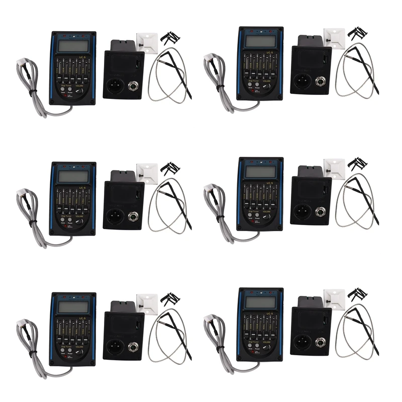 6X 5 Band EQ Equalizer Pickup, Acoustic Guitar Preamplifier Tuner With LCD Tuner And Volume Control LC-5
6X 5 Band EQ Equalizer Pickup, Acoustic Guitar Preamplifier Tuner With LCD Tuner And Volume Control LC-5
