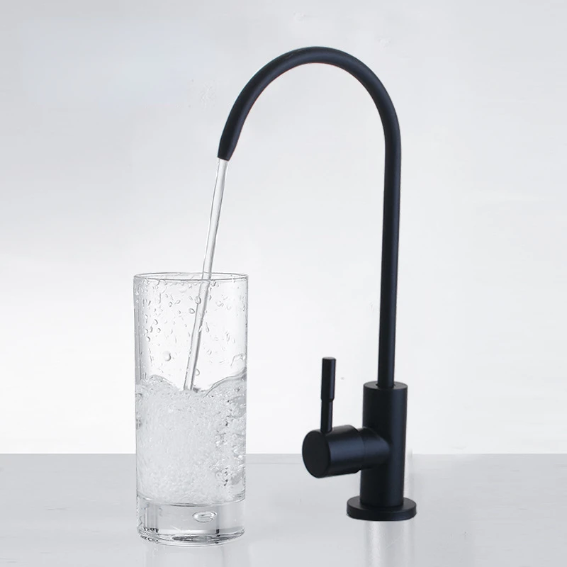 

SUS304 Black 1/4" Kitchen Faucets Direct Drinking Tap Water Purifier Faucet for Sink Anti-Osmosis tap