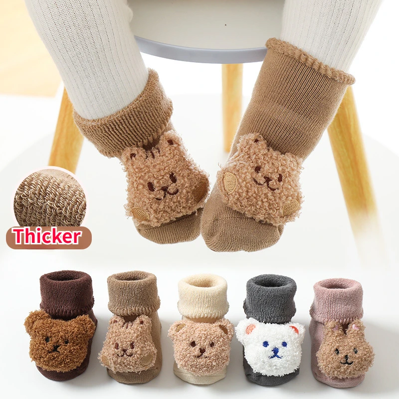 Cartoon Bear Baby Socks for 0-3Y Boy Girl Autumn Winter Cotton Anti Slip Soft Soled Floor Socks Newborn Toddler Kids Thick Sock
Cartoon Bear Baby Socks for 0-3Y Boy Girl Autumn Winter Cotton Anti Slip Soft Soled Floor Socks Newborn Toddler Kids Thick Sock