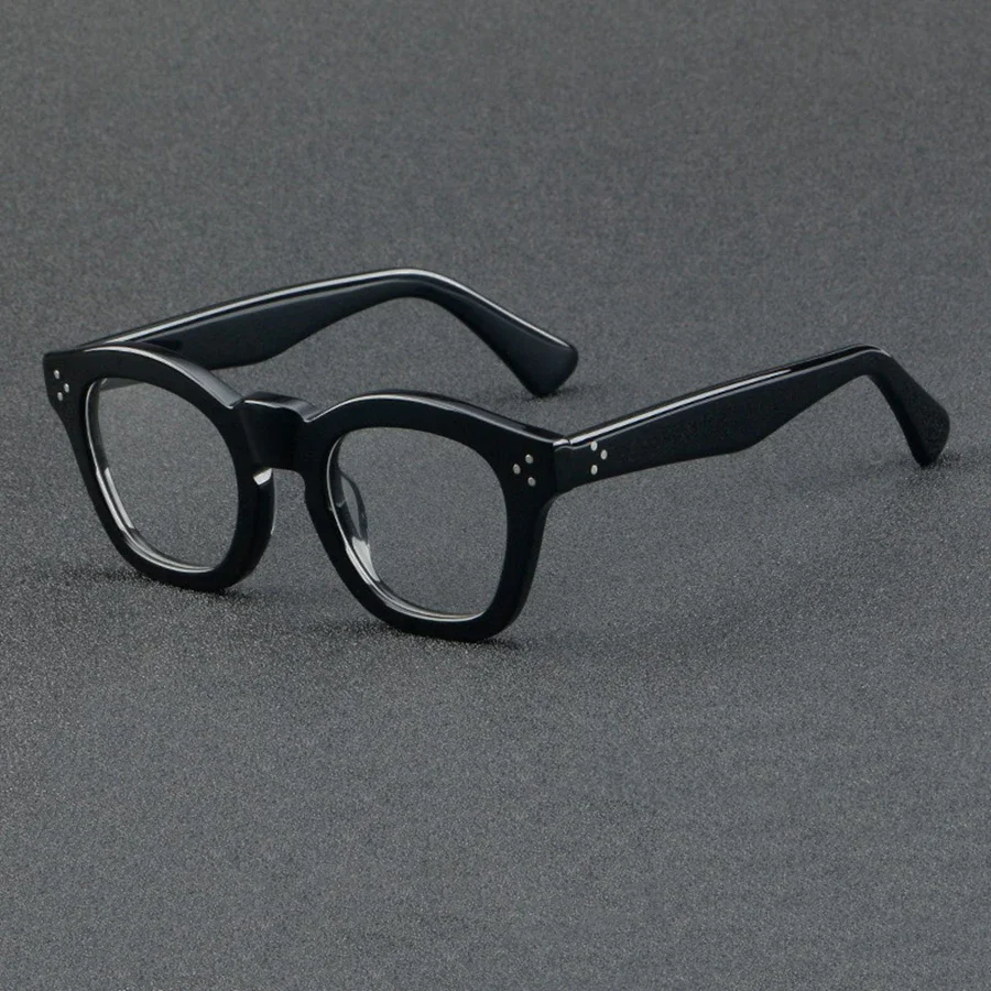 

Women's Spectacle Frame Men Unisex Anti-Blue Light Acetate Glasses Clear Lens Brand Designer Computer Optical Vintage Eyeglasses
