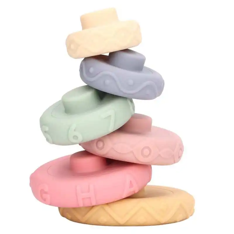 DIY Stacking Nesting Circle Block Toy Soft Glue Plastic Building Block Stacker Teether Early Educational Learning Stacking Tower 
DIY Stacking Nesting Circle Block Toy Soft Glue Plastic Building Block Stacker Teether Early Educational Learning Stacking Tower