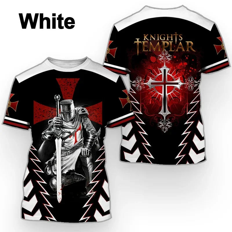 

2023 Summer Knights Templar Fashion 3D Print Men Women T Shirt Cool Tops Tee Heroes Casual Street Sportswear