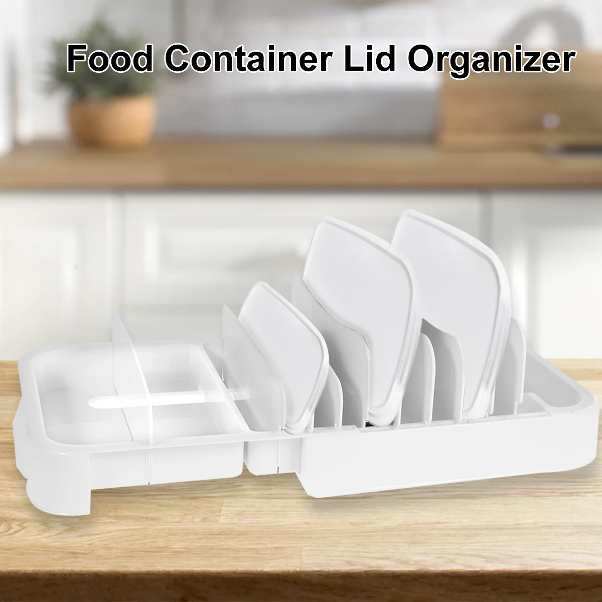 New Food Container Lid Organizer Expandable Lid Storage Organizer with 10 Adjustable Dividers Plastic Kitchen Cabinet Lid Holder
New Food Container Lid Organizer Expandable Lid Storage Organizer with 10 Adjustable Dividers Plastic Kitchen Cabinet Lid Holder