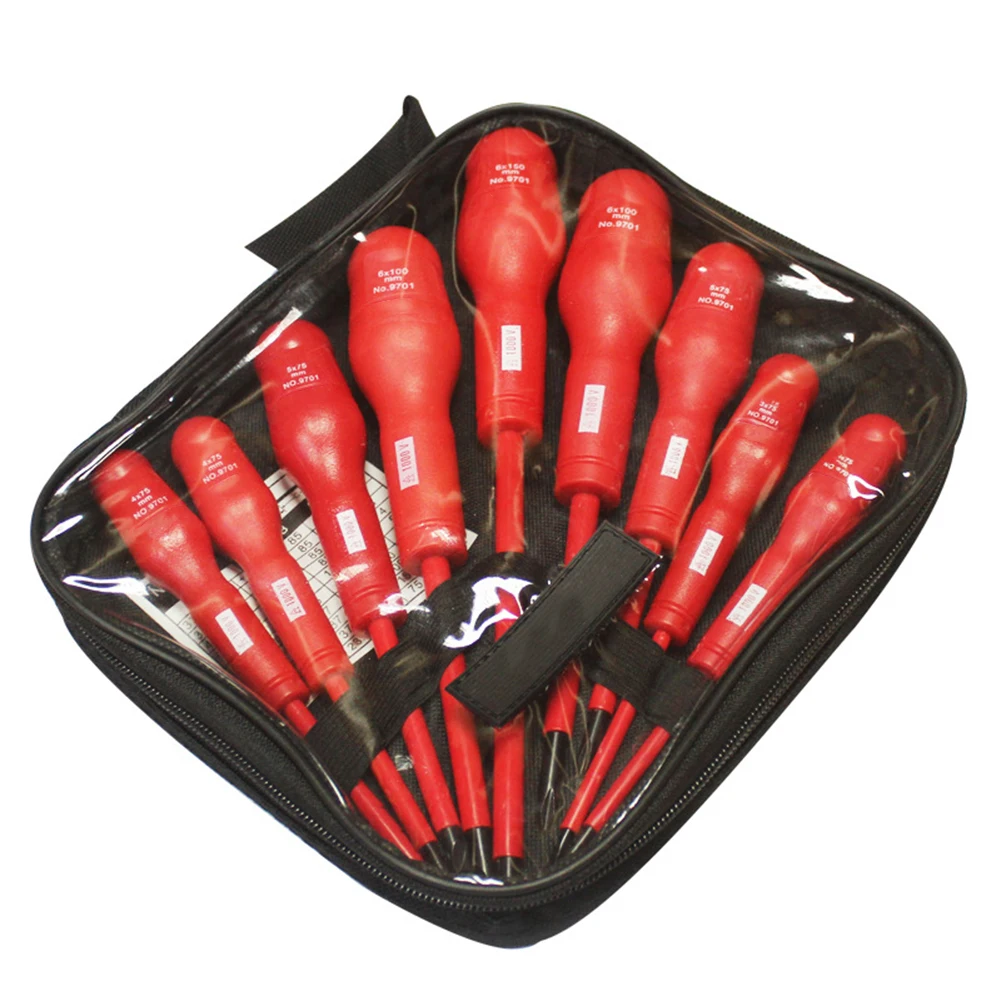 Maintenance Tools Screwdriver 1000V 9Pcs Cross Screwdriver Driver Electrician Hand Tools High Voltage Nutdrivers
Maintenance Tools Screwdriver 1000V 9Pcs Cross Screwdriver Driver Electrician Hand Tools High Voltage Nutdrivers