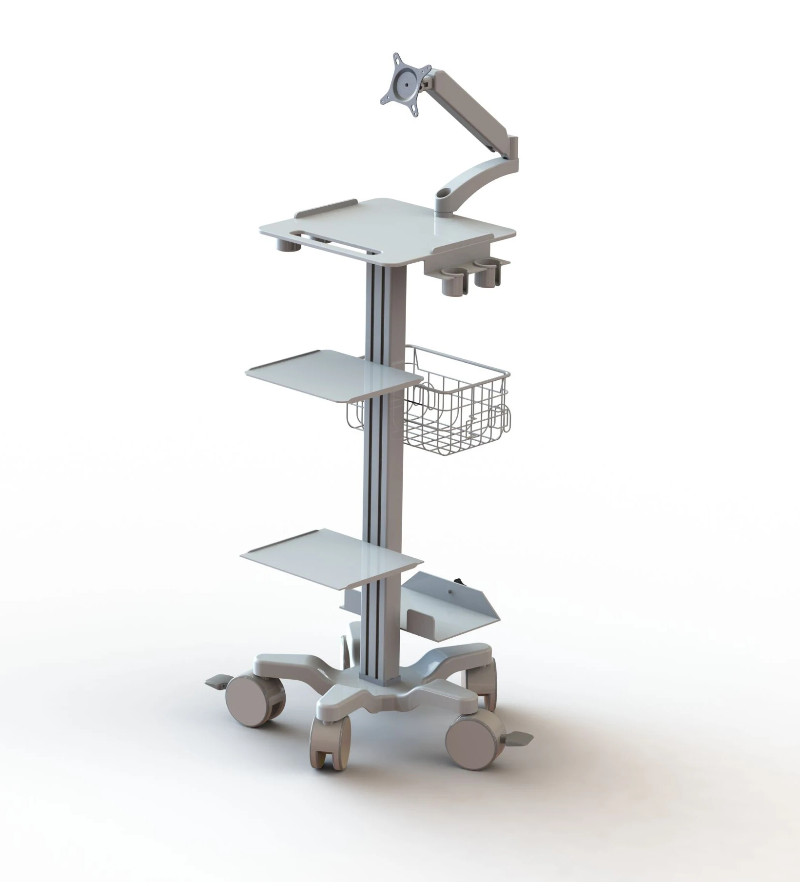 OEM High Quality Medical Equipment Computer Stable Trolley Workstation Cart with Ipad Holder
OEM High Quality Medical Equipment Computer Stable Trolley Workstation Cart with Ipad Holder