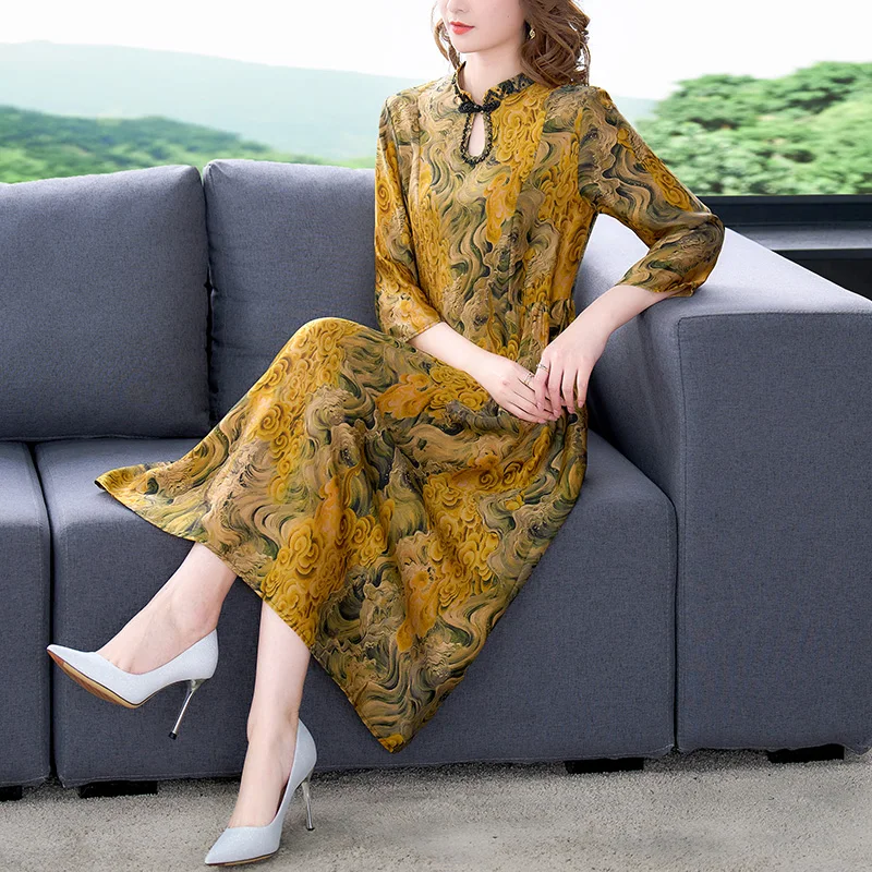 Summer Casual Silk Chiffon Beach Midi Dress 2024 Boho Vintage Print 4XL Plus Size Sundress Women Elegant Bodycon Party Vestido
Summer Casual Silk Chiffon Beach Midi Dress 2024 Boho Vintage Print 4XL Plus Size Sundress Women Elegant Bodycon Party Vestido