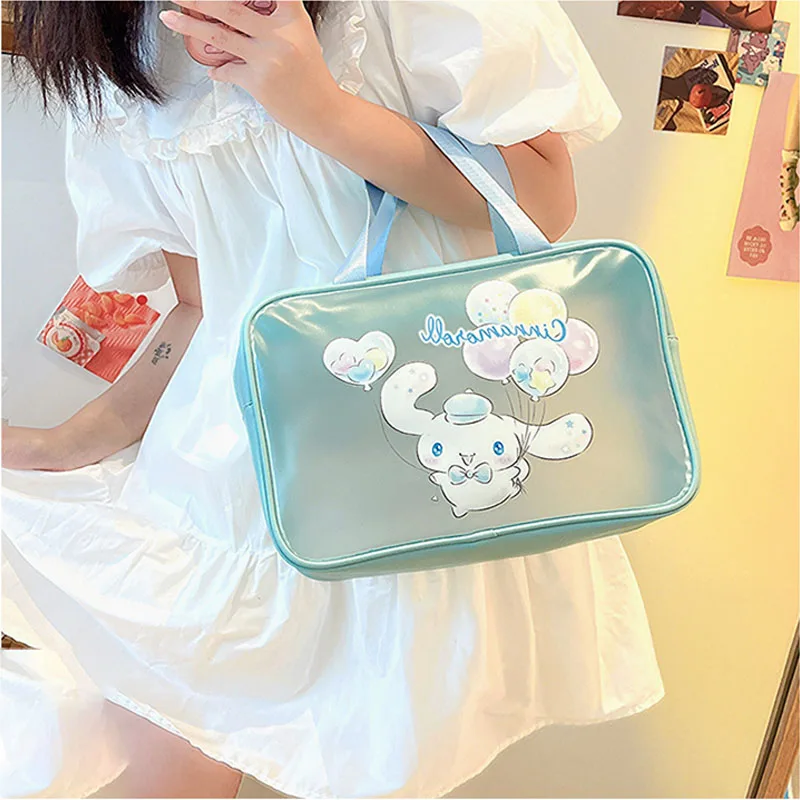 

Косметички Sanrio из искусственной кожи Hello kitty, вместительные сумки-тоуты для путешествий