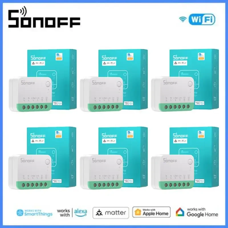 

SONOFF 1-20 шт. MINIR4M мини Экстремальный Wi-Fi переключатель для умного дома отсоединение реле материя через eWeLink Голосовое управление Alexa Google Home