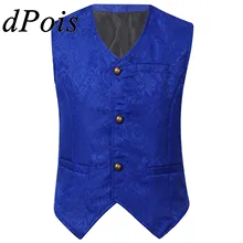 Adult Men's Vests Retro Jacquard V Neck Vintage Buttons Sleeveless Vest Waistcoat for Wedding Party Costume Banquet Formal Wear
Adult Men's Vests Retro Jacquard V Neck Vintage Buttons Sleeveless Vest Waistcoat for Wedding Party Costume Banquet Formal Wear