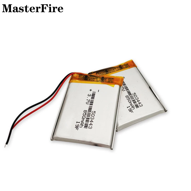 Wholesale 503443 3.7V 850mah Rechargeable Lithium Polymer Battery for Car Recorder Bluetooth Headset Humidifier Night Light Cell
Wholesale 503443 3.7V 850mah Rechargeable Lithium Polymer Battery for Car Recorder Bluetooth Headset Humidifier Night Light Cell