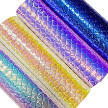 XHT Fish Scale/Mermaid Skin Pattern Design Embossed PU Holographic Metallic Faux Fabric Leather Sheet for Bag/Handbag/Craft
XHT Fish Scale/Mermaid Skin Pattern Design Embossed PU Holographic Metallic Faux Fabric Leather Sheet for Bag/Handbag/Craft