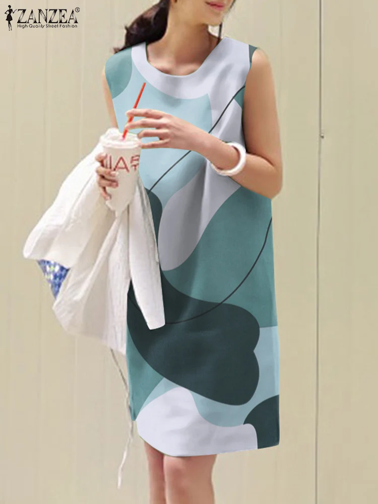 ZANZEA 2023 Summer Sleeveless Floral Printed Sundress Women O Neck Casual Holiday Knee-length Dress Robe Femme Loose Vestido
ZANZEA 2023 Summer Sleeveless Floral Printed Sundress Women O Neck Casual Holiday Knee-length Dress Robe Femme Loose Vestido