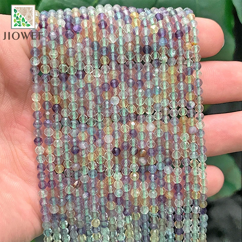 Faceted Natural Stone Colorful Fluorite Round Spacer Beads 2mm/3mm DIY Bracelet Earrings for Fashion Jewelry Making 15'' Strand
Faceted Natural Stone Colorful Fluorite Round Spacer Beads 2mm/3mm DIY Bracelet Earrings for Fashion Jewelry Making 15'' Strand