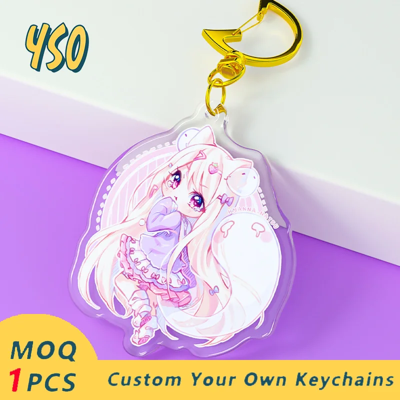 

YSO Wholesale Graduation Decor Anime Samll Key Chain Cute Bag Pendant Fans Souvenirs Gift Ideas Epoxy Acrylic Keychain