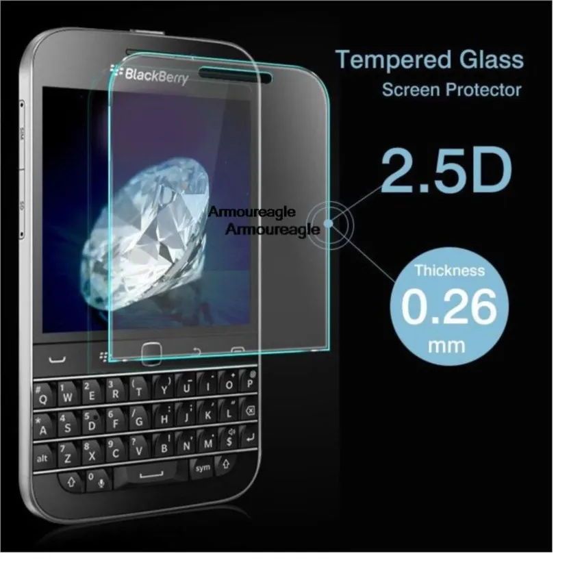 

guard on for blackberry q20 9h tempered glass protective film explosion-proof screen protector for blackberry q20 shield cover