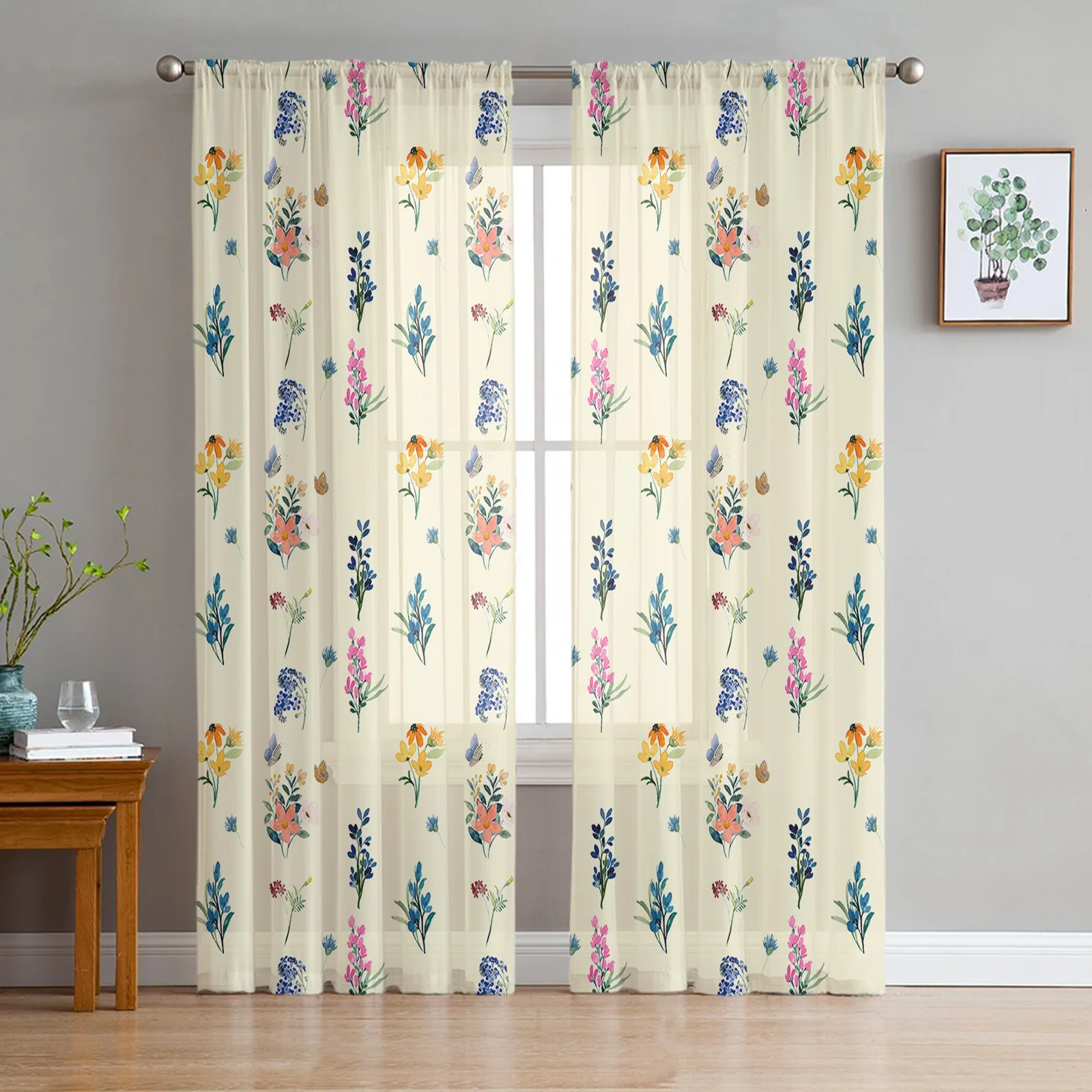Daisy Flower Lavender Butterfly Modern Tulle Curtains for Living Room Bedroom Home Kitchen Window Sheer Curtains
Daisy Flower Lavender Butterfly Modern Tulle Curtains for Living Room Bedroom Home Kitchen Window Sheer Curtains