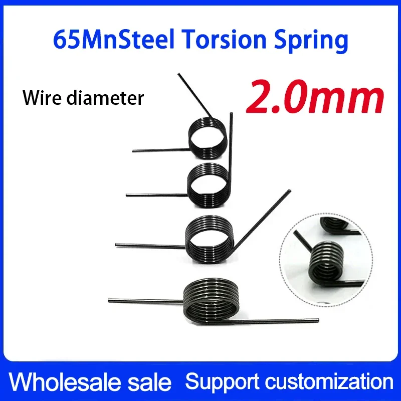 V-Shaped Helical Torsion Spring 65Mn Steel Wire Diameter 2.0mm Helicaltorsio Ring Angle 60 90 120 180 Degrees 10Pieces
V-Shaped Helical Torsion Spring 65Mn Steel Wire Diameter 2.0mm Helicaltorsio Ring Angle 60 90 120 180 Degrees 10Pieces