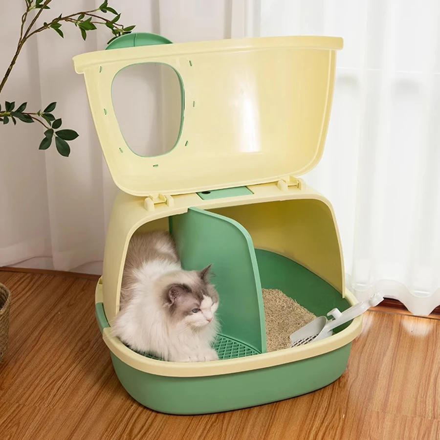 Big Enclosed Cat Litter Boxes Splash Guard Easy Clean Hidden Design Cove Cats Toilet Tray Grid Filters Villa Kattenbak Pet Items
Big Enclosed Cat Litter Boxes Splash Guard Easy Clean Hidden Design Cove Cats Toilet Tray Grid Filters Villa Kattenbak Pet Items