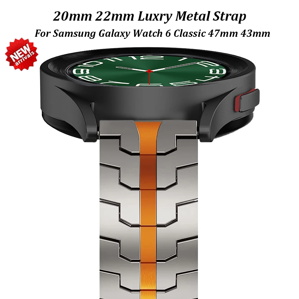 Ремешок Luxry из нержавеющей стали для Samsung Galaxy Watch 6 classic 43 мм 47 мм Galaxy 6/5/5pro/4 20 мм 22 мм, ремешок для Amazfit GTR 4 3 2
Ремешок Luxry из нержавеющей стали для Samsung Galaxy Watch 6 classic 43 мм 47 мм Galaxy 6/5/5pro/4 20 мм 22 мм, ремешок для Amazfit GTR 4 3 2