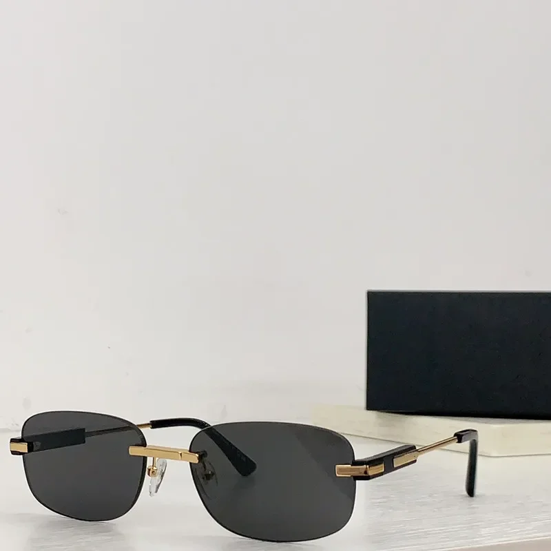 

New frameless rectangular retro metal sunglasses, fashionable frameless colored glasses, women's and men's sunglasses