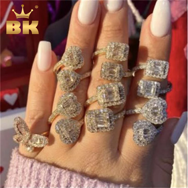 TBTK Baguettecz Heart Rings Iced Out Bling Square Cubic Zirconia Rings Charm Luxury Jewelry Engagement Gift For Women And Girl
TBTK Baguettecz Heart Rings Iced Out Bling Square Cubic Zirconia Rings Charm Luxury Jewelry Engagement Gift For Women And Girl