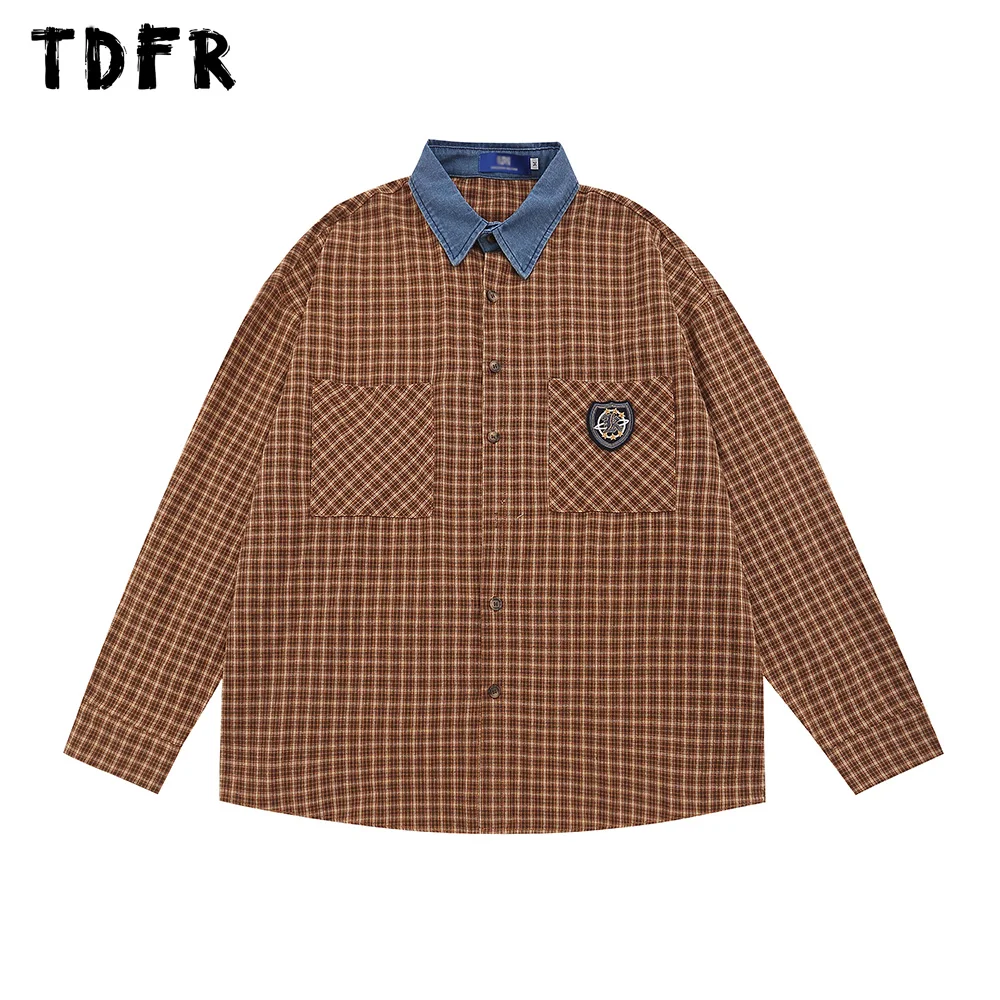 Pocket Plaid Shirt Mens Autumn Patchwork Retro Casual Loose Long Sleeve Single Breasted Lapel Shirts Men
Pocket Plaid Shirt Mens Autumn Patchwork Retro Casual Loose Long Sleeve Single Breasted Lapel Shirts Men