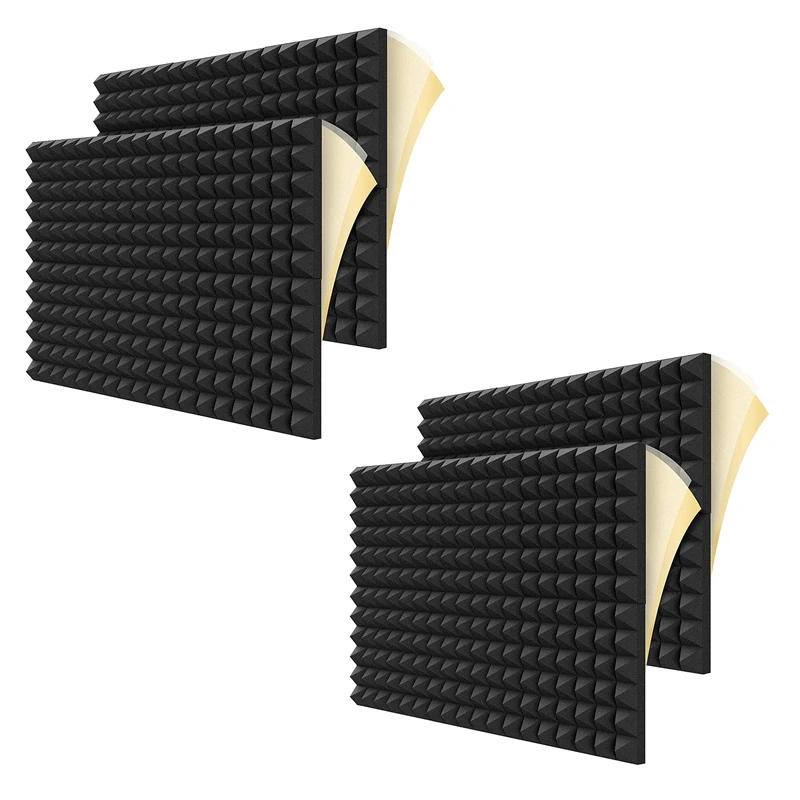 

24Pcs Soundproof Foam Panels,2 Inch X 12 Inch X 12 Inch Pyramid Shaped Acoustic Panels For Wall,Studio, Home And Office