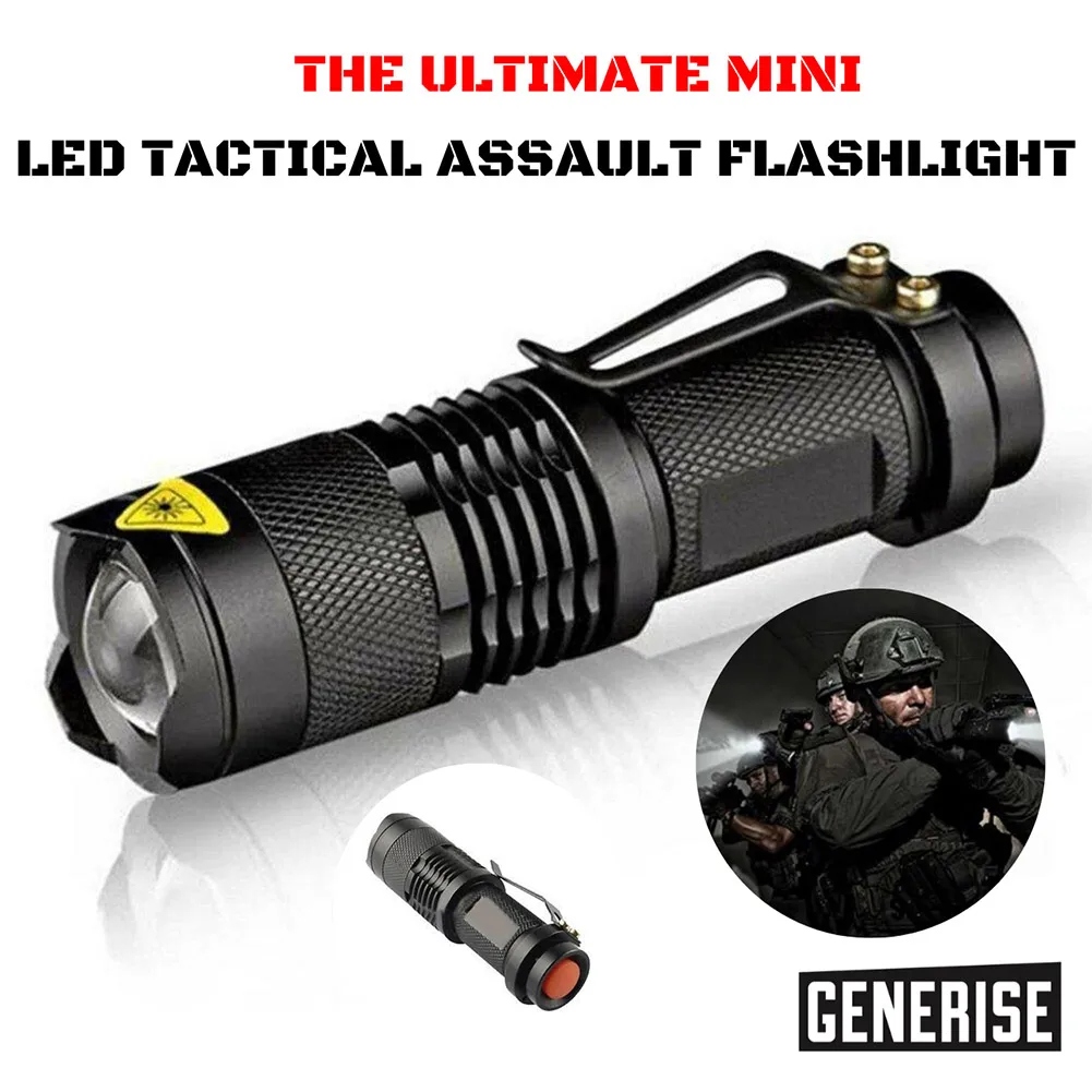 

F2 Led Mini Small Torch Sk68 Dual-purpose Power Supply Portable Telescopic Zoom Handheld Flashlight Outdoor Emergency Camping