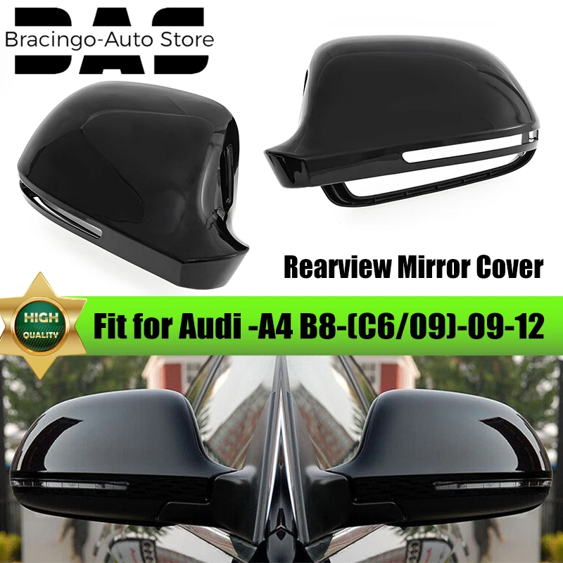 

Rearview Mirror Cover Cap For Audi Q3 A3 S3 A4 S4 A5 S5 A6 S6 A8 S8 With/Without Lane Assist Replacement Carbon Fiber Look