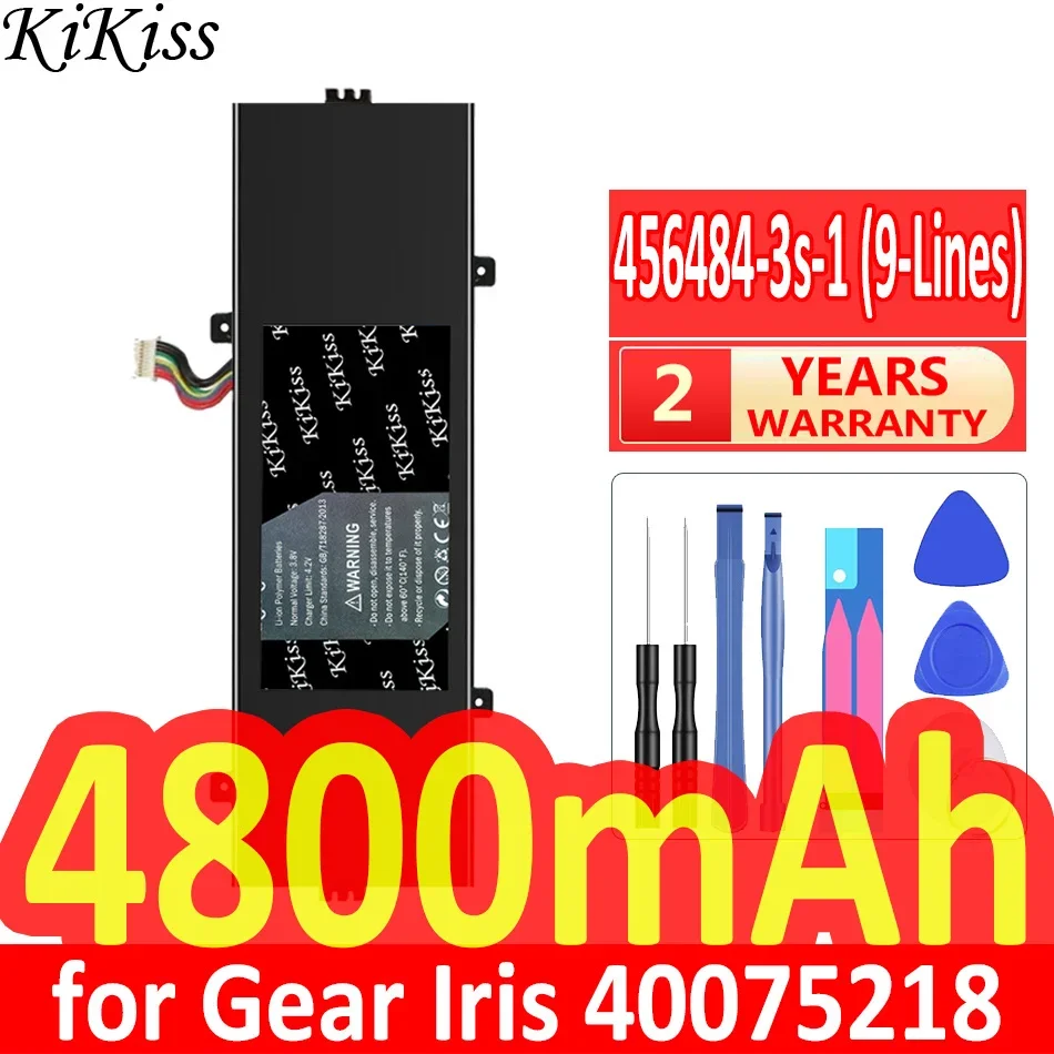 

Мощный аккумулятор 4800 мАч KiKiss 456484-3S 456484-3S-1 для Gear Iris 40075218, Аккумуляторы для ноутбуков