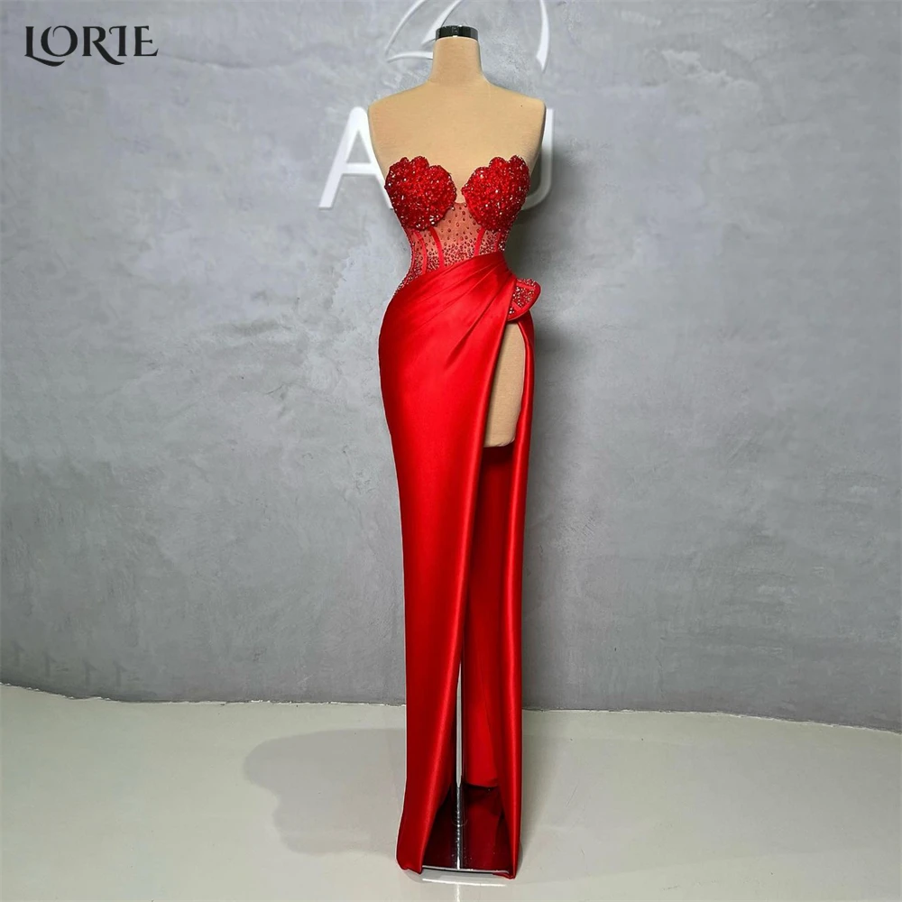 LORIE Elegant Red Mermaid Evening Dresses Beadings Off Shoulder Sweetheart Prom Dress Ruched High Side Slit Backless Party Gowns
LORIE Elegant Red Mermaid Evening Dresses Beadings Off Shoulder Sweetheart Prom Dress Ruched High Side Slit Backless Party Gowns