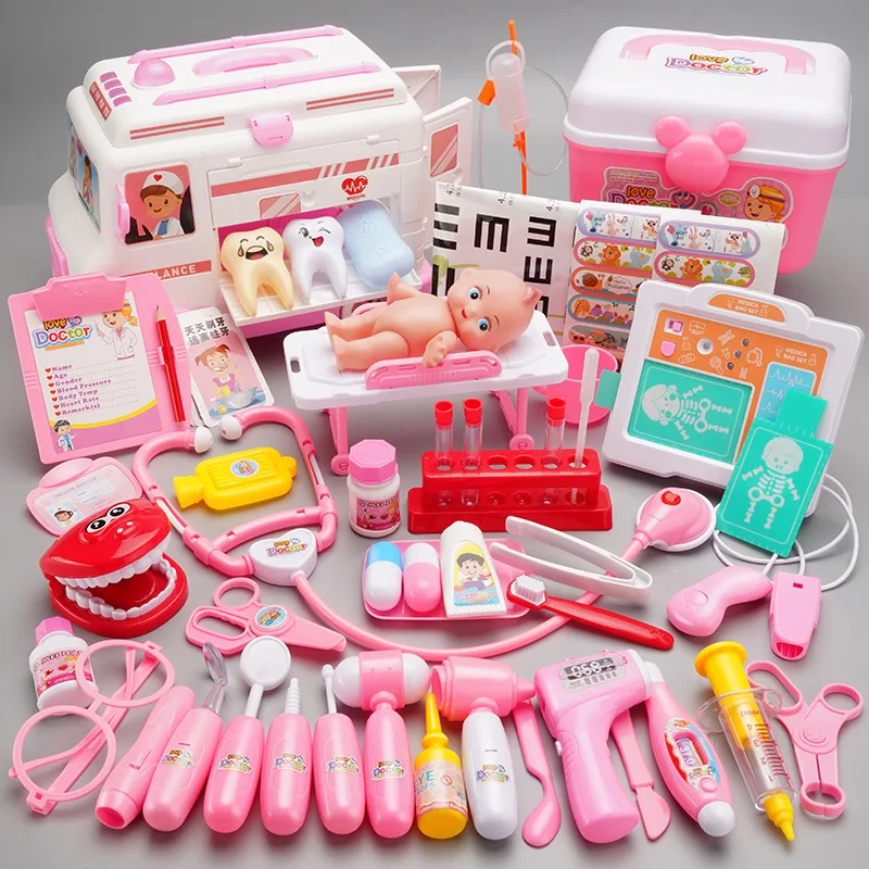 

Children's Doctor Toy Set Girls Nurse Medical Kit To Give Injections Boys and Play House Toys Holiday Gift Sets