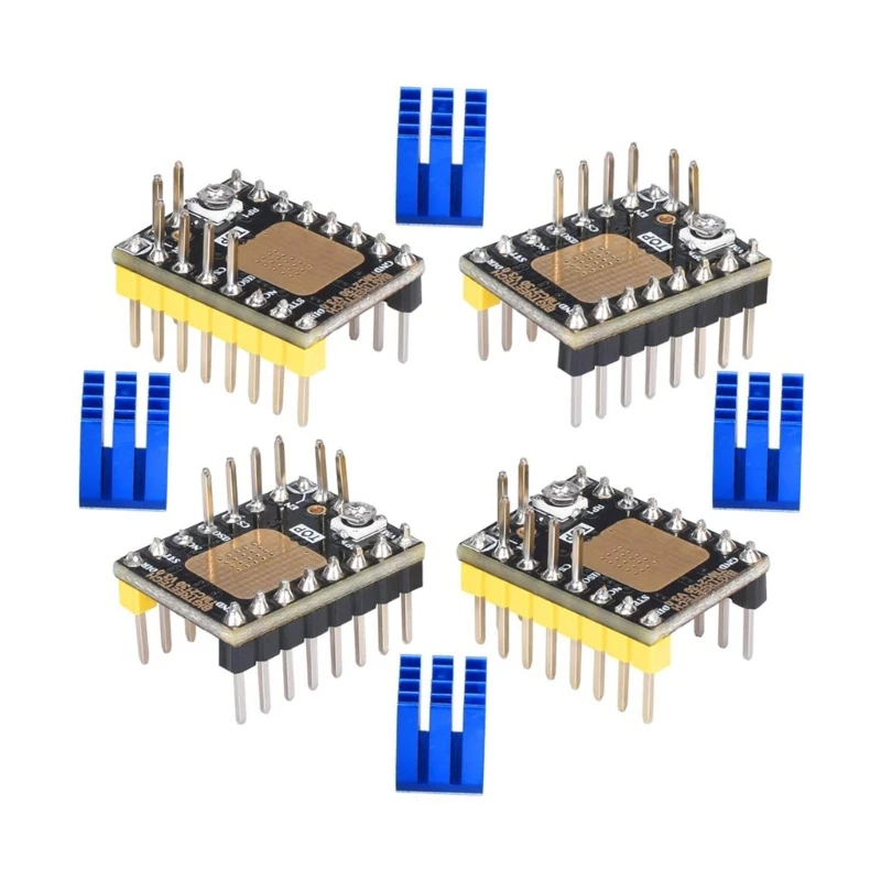 

3D Printer Part Stepstick Mute TMC2130 V3.0 Stepper Motor Driver with Heat Sink for SKR V1.3 Ramps 1.6 GENLControl T5EE