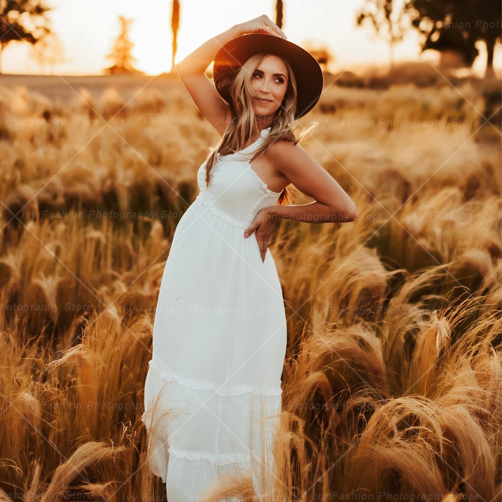 Bohemian Photo Shooting Pregnancy Dress Elegant Ruffles White Strap Dress Beautiful Mom Summer Dress Maternity Photography Dress
Bohemian Photo Shooting Pregnancy Dress Elegant Ruffles White Strap Dress Beautiful Mom Summer Dress Maternity Photography Dress