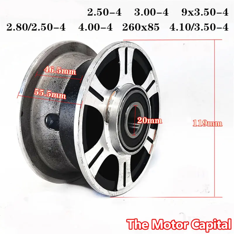 Железная ступица из алюминиевого сплава подходит для шин 9x3, 50-4, 2,80/2,50-4 260x85, 4,10/3,50-4, 3,00-4, 4,00-4
Железная ступица из алюминиевого сплава подходит для шин 9x3, 50-4, 2,80/2,50-4 260x85, 4,10/3,50-4, 3,00-4, 4,00-4