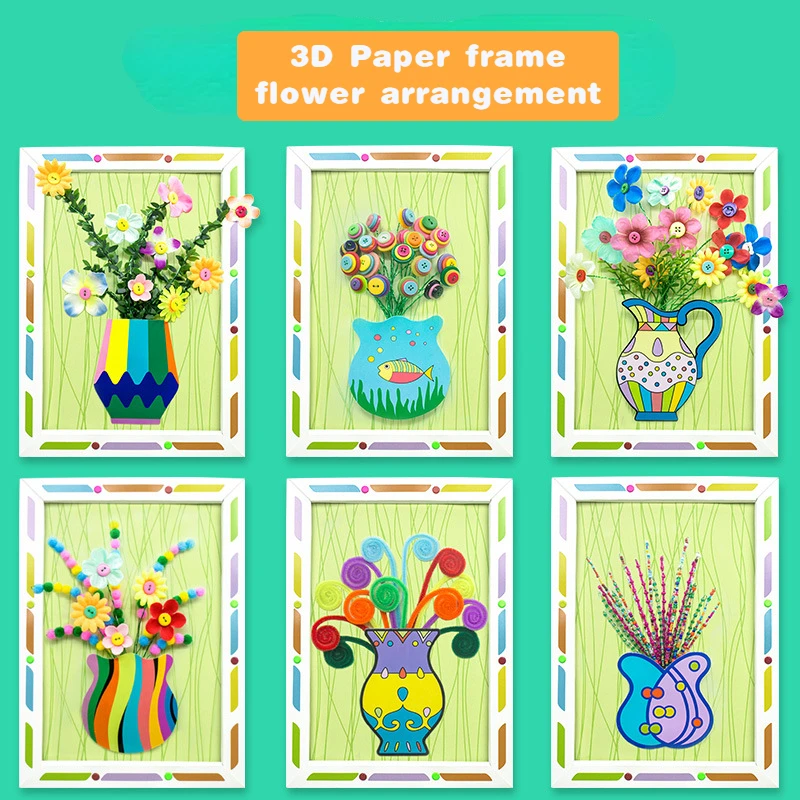Handmade Button Flowers Set DIY Creative Children Toys Kindergarten Bouquet Household Decoration 3D Paper Photo Frame Gift
Handmade Button Flowers Set DIY Creative Children Toys Kindergarten Bouquet Household Decoration 3D Paper Photo Frame Gift