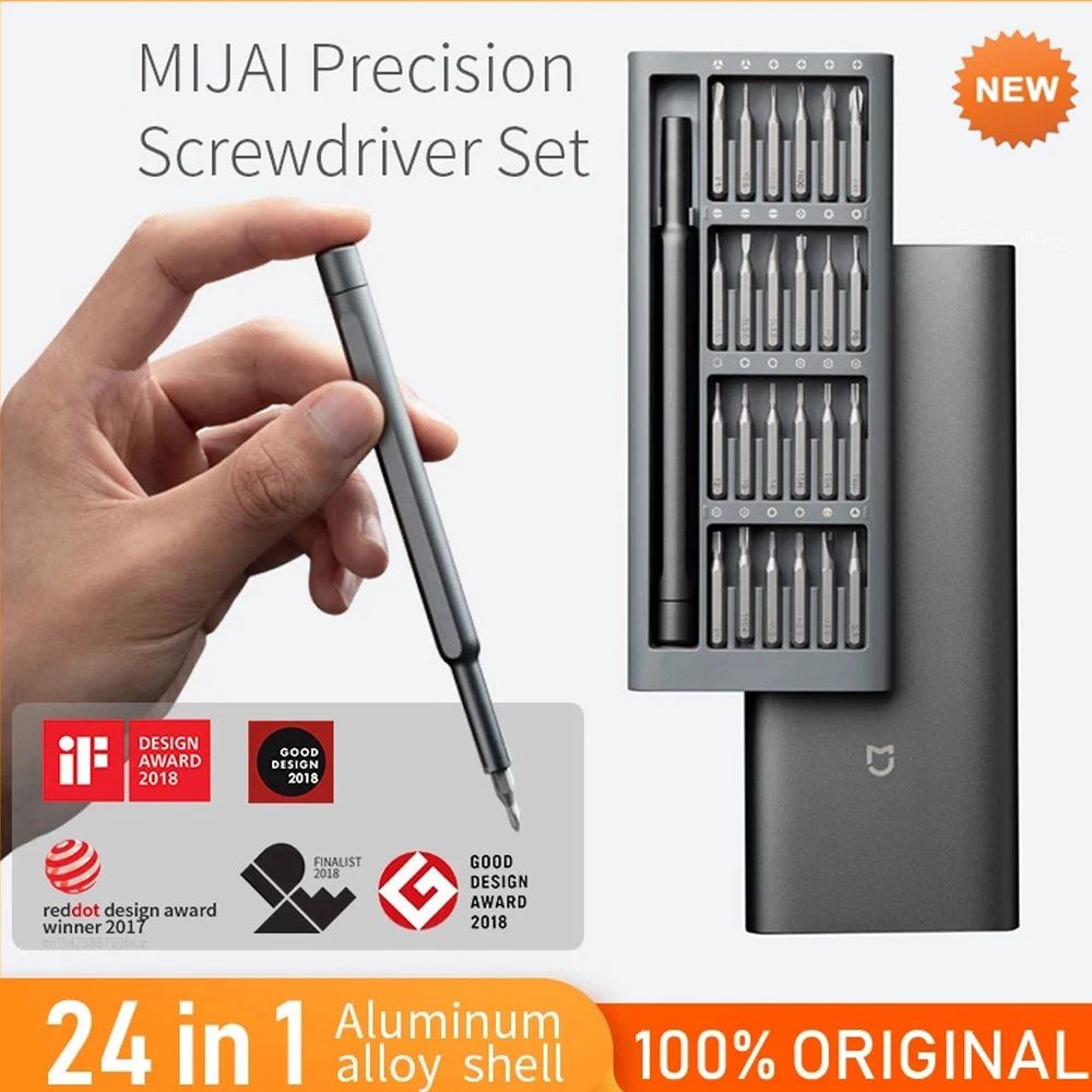 

Инструменты для ремонта Xiaomi Miijia, набор ручных электрических отверток для ежедневного использования, Прецизионная Магнитная алюминиевая коробка Mi EDC, Набор отверток «сделай сам»